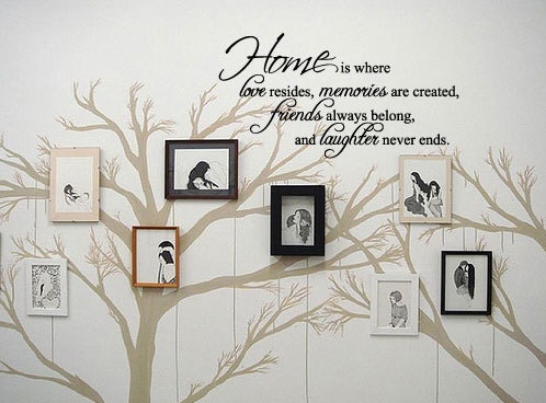 BIG HOME is where love resides... - Vinyl Wall Quote Decal