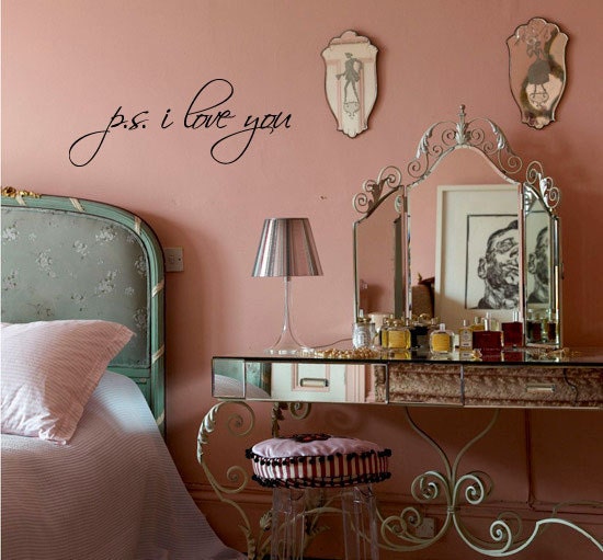 P.S. I Love You - Vinyl Wall Quote Decal