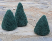 Felt Trees Winter Woodland Set / Waldorf-style Miniatures for Nature Table, Nativity, Doll House / Needle Felted Forest Toy