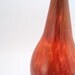 Blown Glass Vessel Violin Shape / autumn harvest /brick red rust brown / fall home decor / mstarteam cij