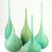 RESERVED-Sea Glass Vessel Bottle Vase Hand Blown Glass Beach Cottage Decor - Ocean Sea Water Mint Seafoam Green Minimalist