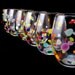 Blown Glass Tumbler Retro Polka Dot Colorful Juice Glasses Summer Entertaining
