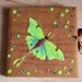 Embroidered Luna Moth book, journal, notebook.