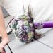 Beautiful Purple Blue & Green Peacock Custom Brooch Bouquet DEPOSIT