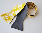 Freestyle Bowtie Reversible Yellow and Gray