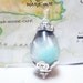 Amazonite Pendant, Large Agate Pendant, Sterling Silver,  37mm