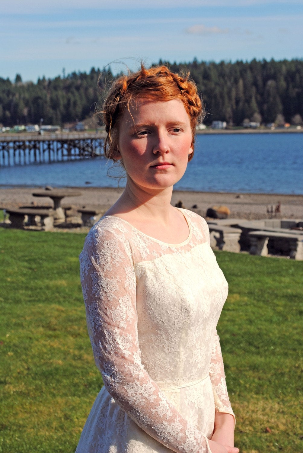 1950s Winter Maiden Summer Sun Lace Gown