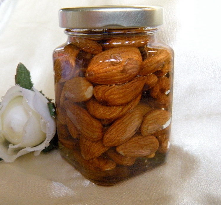 Teachers Gift,  Raw Honey & Almonds, Victorian Square Jar