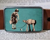 at-at fetch star wars belt buckle, vintage inspired, geekery 276