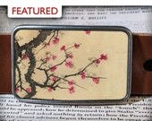 SUPPORT JAPAN belt buckle proceeds of each sale go directly to help relief efforts - cherry blossom