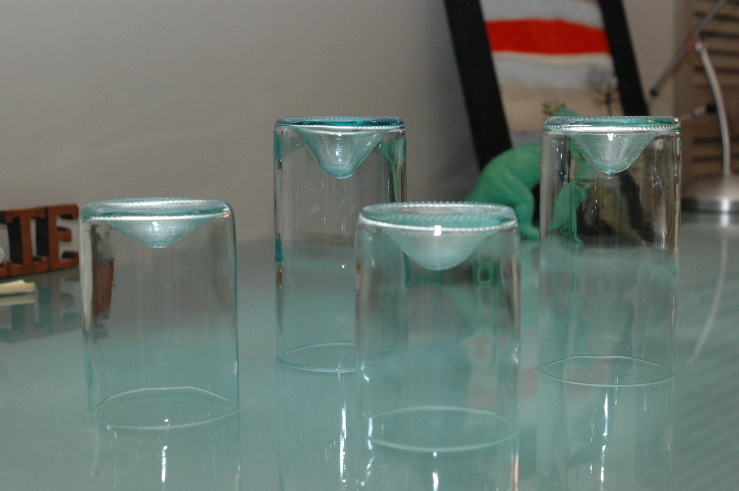 ecofriendly glassware made from recycled bottles