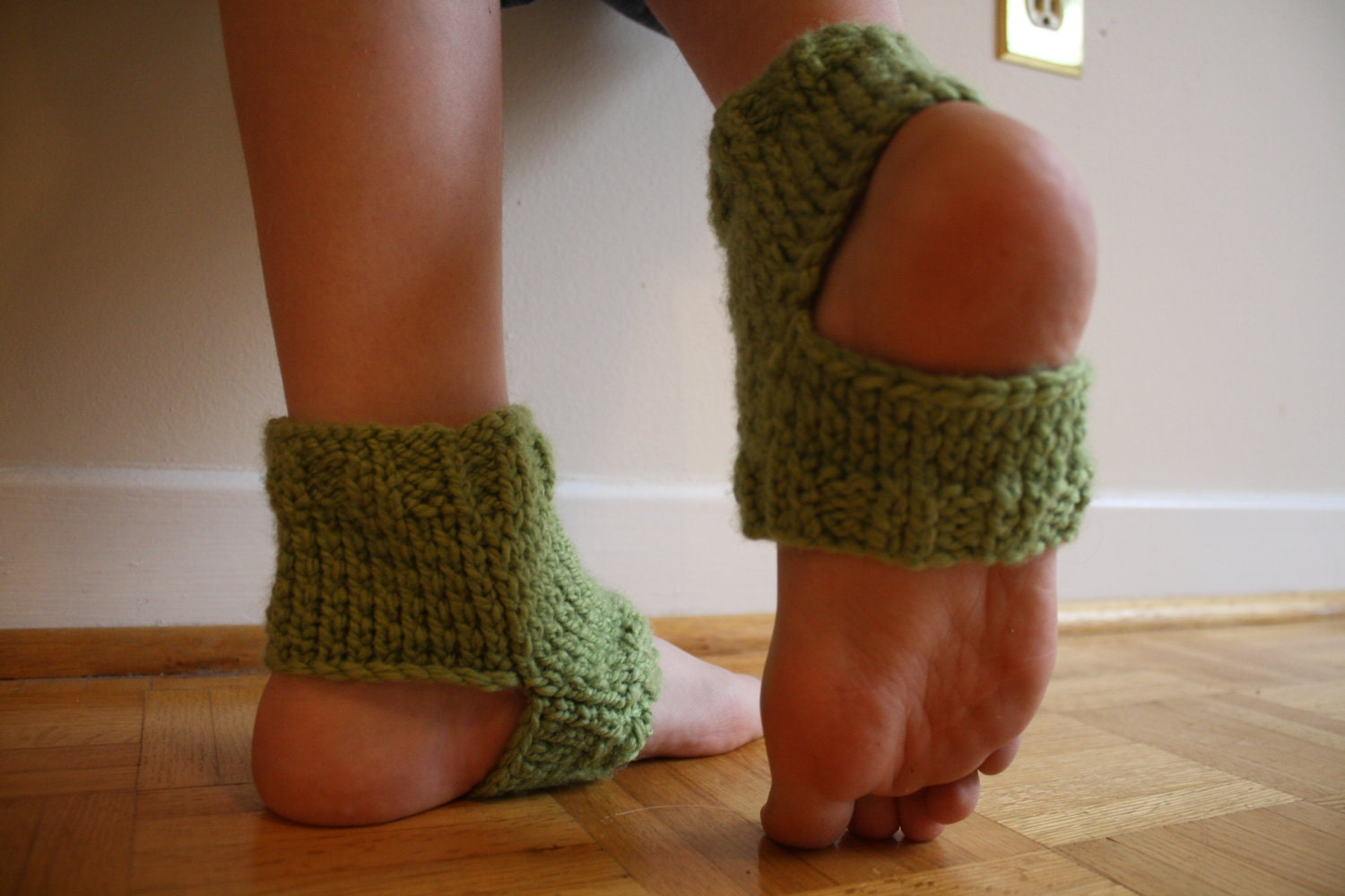 Celery - Green - Peridot - Apple Green - Yoga Socks - Flip Flop Socks - SALE
