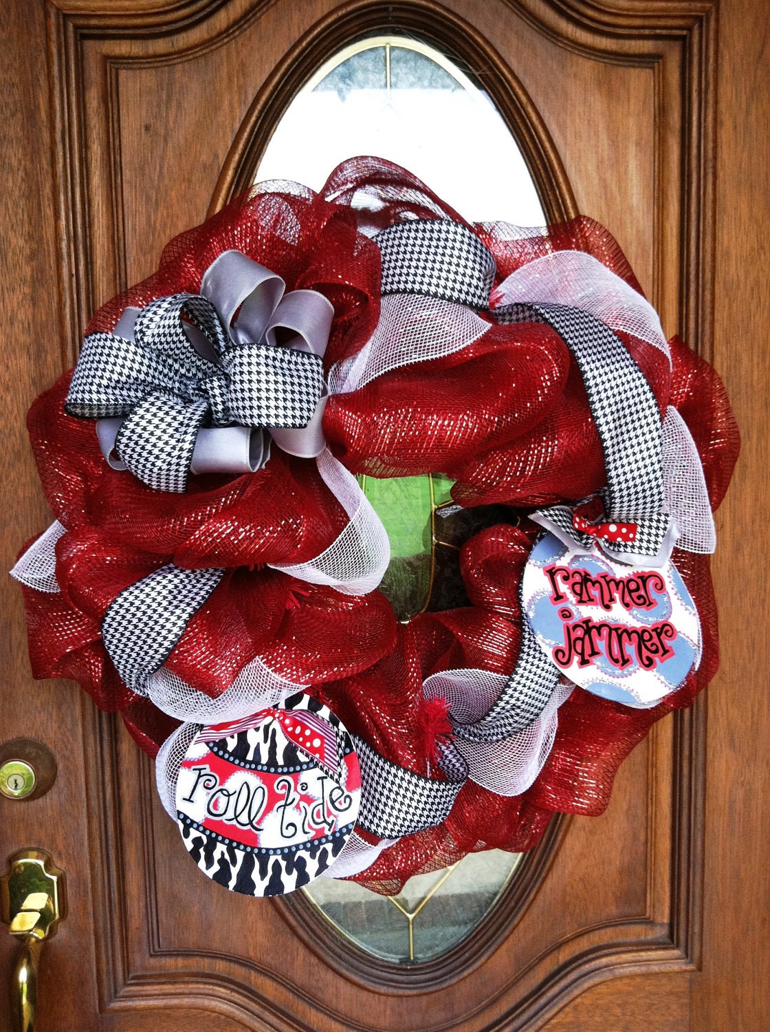 University of Alabama Rammer Jammer Roll Tide Wreath