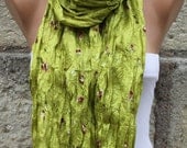 Spring Bud Scarf  - Shawl Scarf -  Cowl Scarf - fatwoman bridesmaid gift