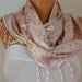 Women Shawl Scarf - Cowl with Lace -