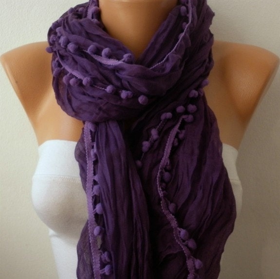 BIG SALE Purple Women Shawl Scarf - Cowl