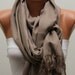 Beige  Scarf Pashmina Shawl  Scarf  - bridesmaids gift -  fatwoman