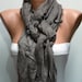 WAS 19, NOW 15 - Taupe-Gray - Shawl Scarf - Cowl by Fatwoman