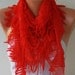 Red  Shawl Scarf -  Cowl