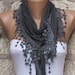 Dark Gray - Shawl Scarf -  Cowl Scarf - fatwoman