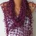 Purple Shawl - Scarf - Women - Handmade Work - Cowl - Neckwarmer