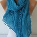ON SALE - Women Shawl Scarf - Cowl Scarf - Blue - fatwoman
