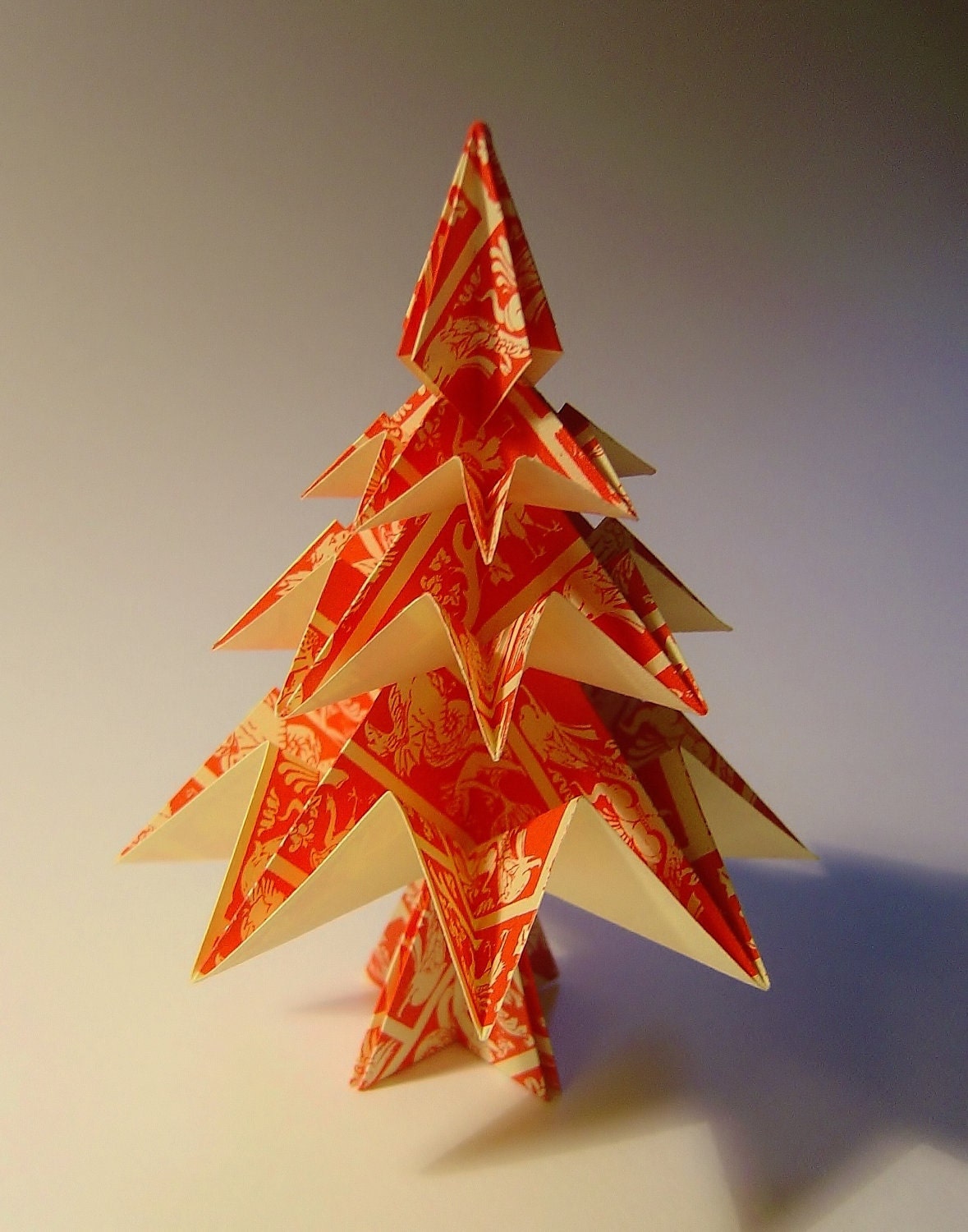 Small Origami Christmas Tree . Ornament for home or Christmas Table.