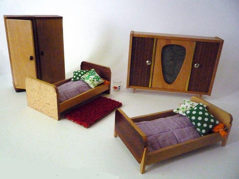 Vintage Miniature Bedroom for a Doll House