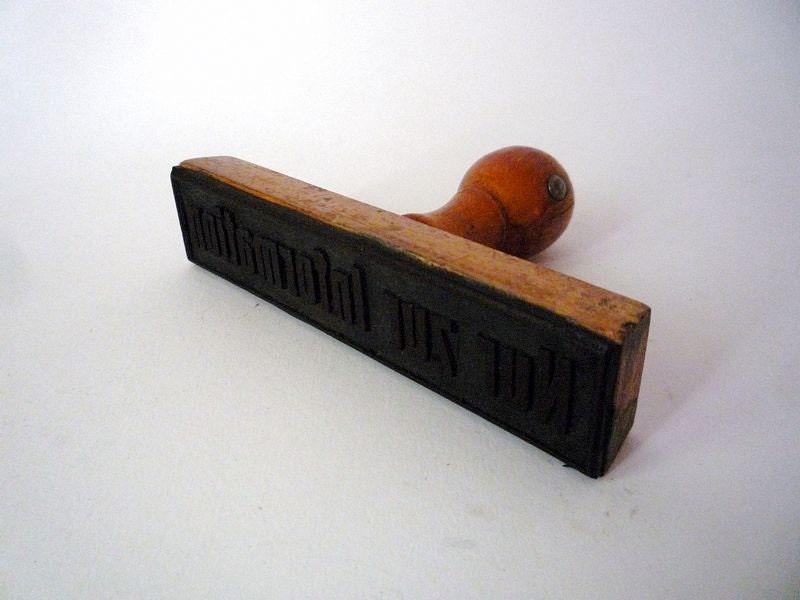 Vintage German FYI Stamp
