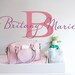 Personalized Childrens Decor Monogram Vinyl Wall Decal - Vinyl Lettering Wall Art