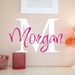 Large Vinyl Wall Decal - Custom Monogram Vinyl Lettering - Childrens Wall Decals