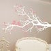 Bird Famiy on a Tree Branch Vinyl Decal - Childrens Decor or Nursery Vinyl Wall Art