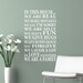 Wall Decal In This House...We are Family - Vinyl Lettering - Vinyl Decal - Vinyl Wall Art
