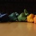 Rainbow Felted Bunnies Set Pure Wool Handmade Toy Set Great Gift for Bunny Lovers of all Ages and SAME SEX WEDDING Gift or Cake Topper