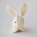 Snow white felted bunny rabbit soft animal toy -- Handmade felt pure merino wool