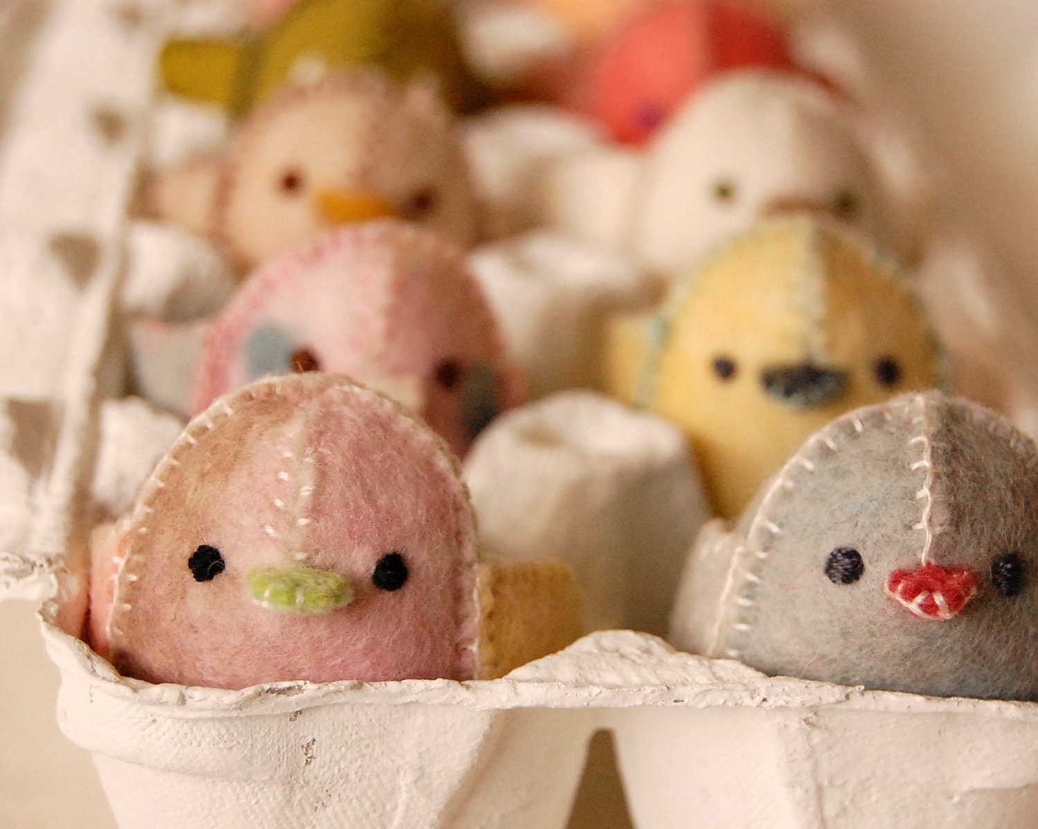 Felt Easter Baby Chick Handmade in Canada Pure Wool Toy OOAK