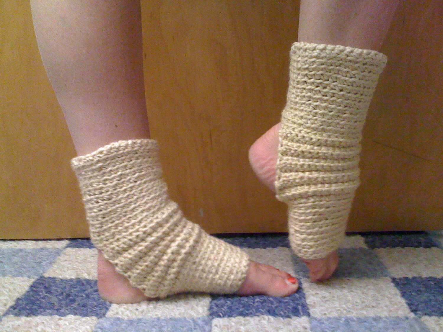 Yoga Socks in ORGANIC cotton fisherman/cream