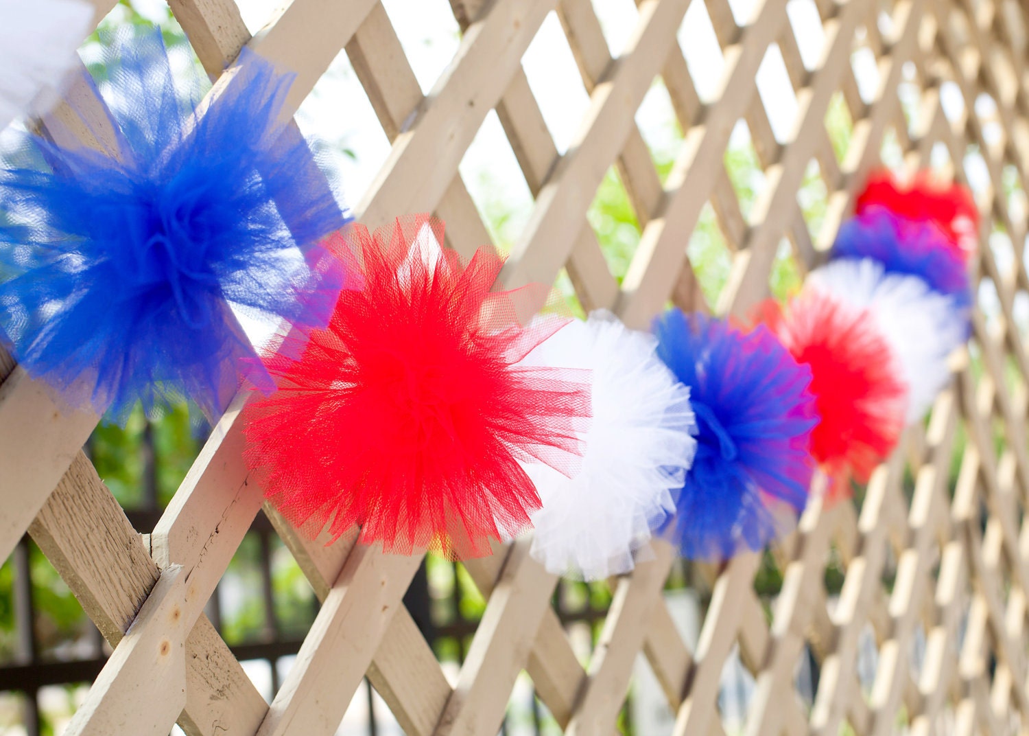 Patriotic 5" Pom Garland Il_570xn