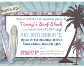 Vintage Surfer Girls Party Invitation - DIY PRINTABLE FILES by Sassaby Il_170x135