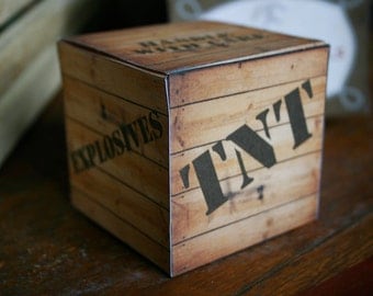 Wild West Cowboy TNT Gift Box - PRINTABLE FILE by Sassaby