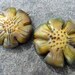 Set of Two Flower Pendants or Charms