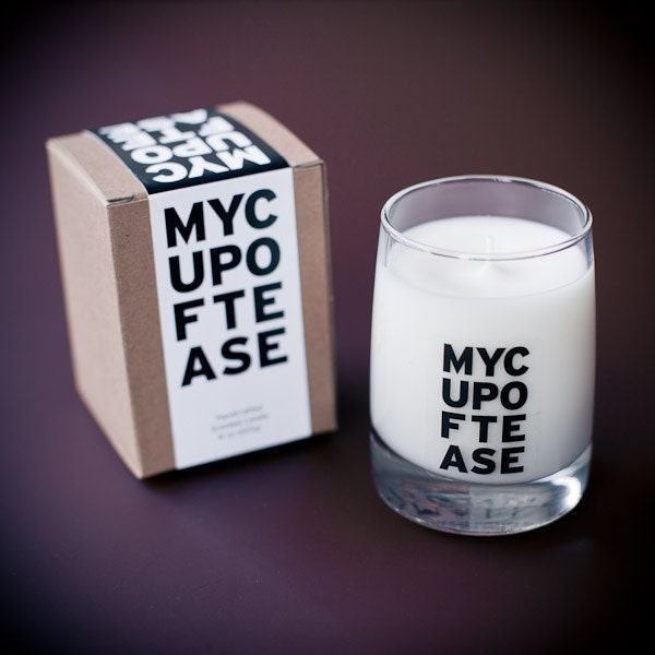 SALE: Lemongrass Tea Scented Candle in a Reusable Whiskey Glass (My Cup of Tease)