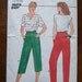 1980s-Vintage Butterick Pattern 4925- Misses PANTS -size 12-14-16