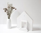 White Minimalist, Mini House, Country House, shabby Chic Decor - ArtGlamourSligo