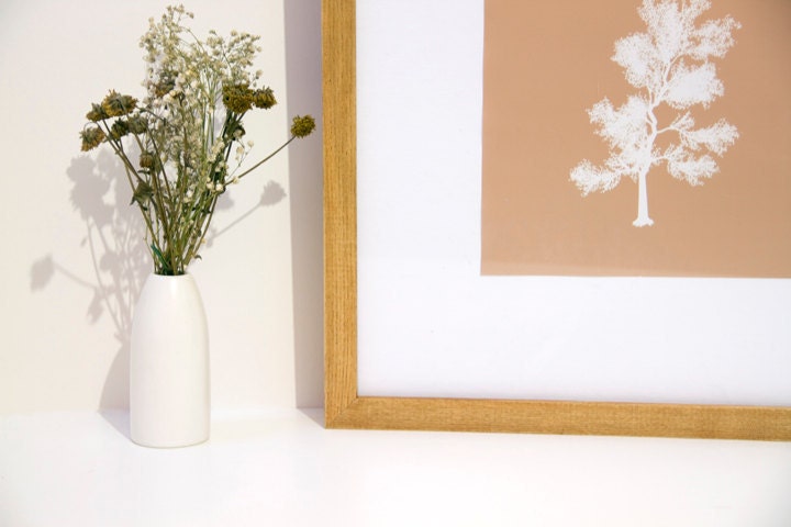 Picture Frame, Rustic Wood Yew Ash, Deep, Strong, 16x16, 14x18