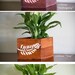 Plant Holder Wooden Pot, Handmade from recycled wood, set of 2