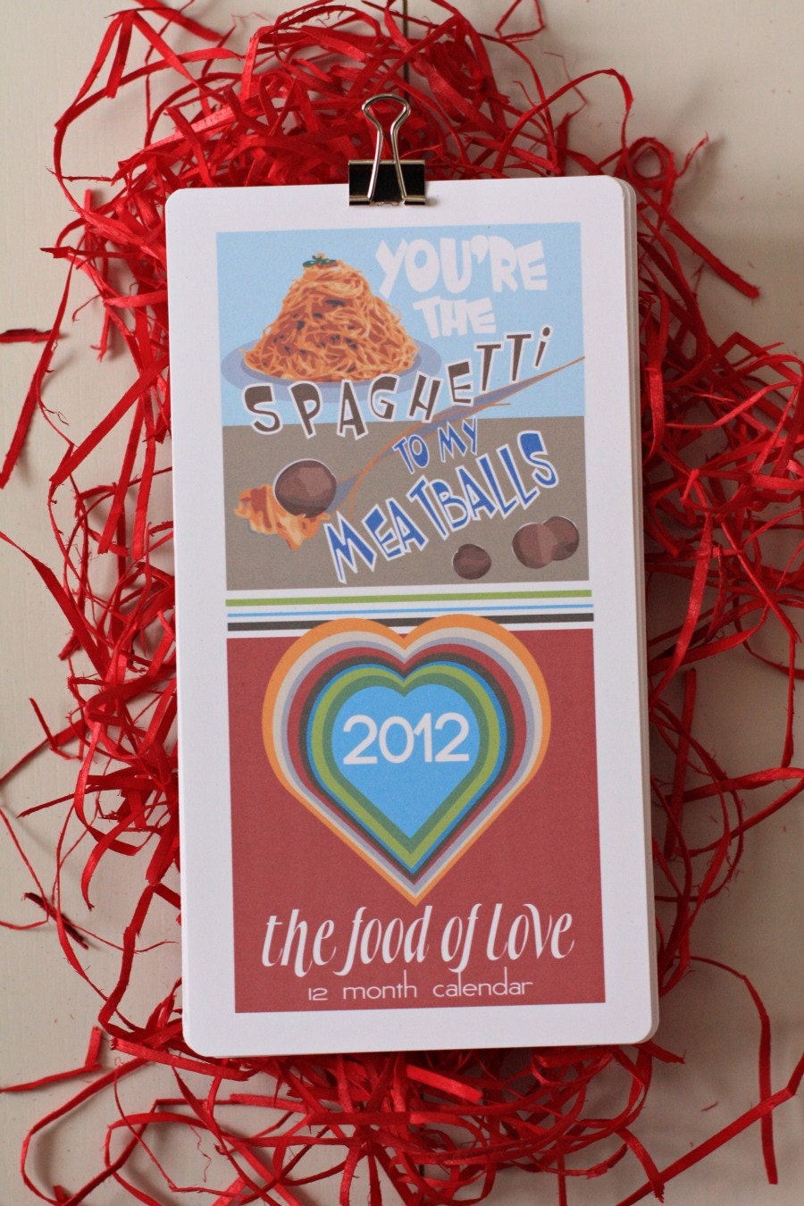 2012 Foodie Wall Calendar - The Food Of Love Gift (August To August)