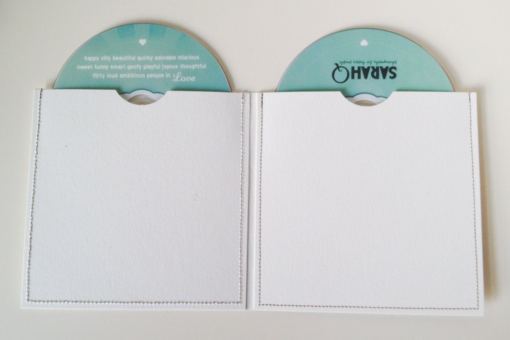 DVD Cases / Sleeves - 40 White Stitched Double DVD Sleeves w/2 dvd slots and Photo Opening on Front