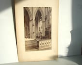 Vintage European Photo Card -  York Minster (10-3/4" x 6-3/4") - Collectible, ephemera, altered art