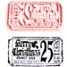 Merry Christmas Admit One Ticket Stamp - Rubber Cling Mount Stamp